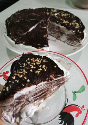 Foto resep Milles crepes tiramisu cake gluten free