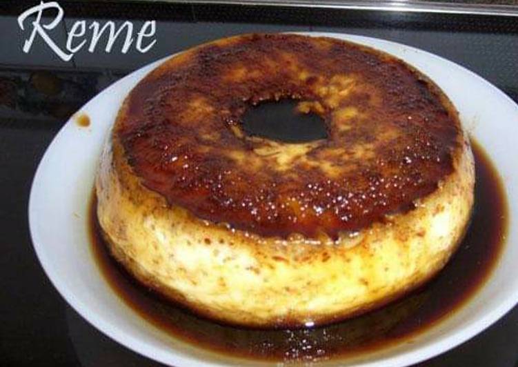 Flan de queso en el microondas