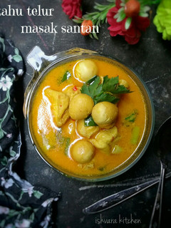 Foto resep Tahu telor puyuh masak santan