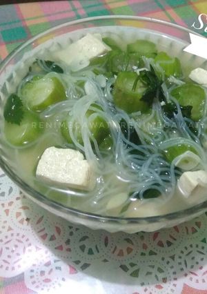 Foto resep Sup Oyong Tahu Bumbu Iris