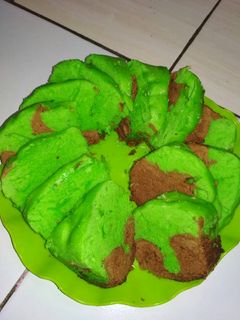 Foto resep Bolu kukus moka pandan