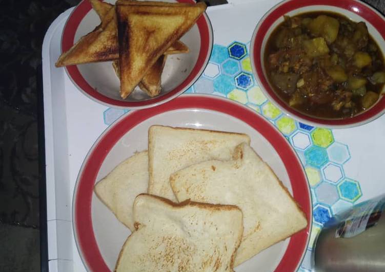 Simple Way to Prepare Sandwich,toasting bread n potatoes porridge in 12 Minutes for Mom