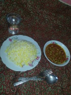 عکسی از دستور خورشت لوبیا سبز خودم پز😊