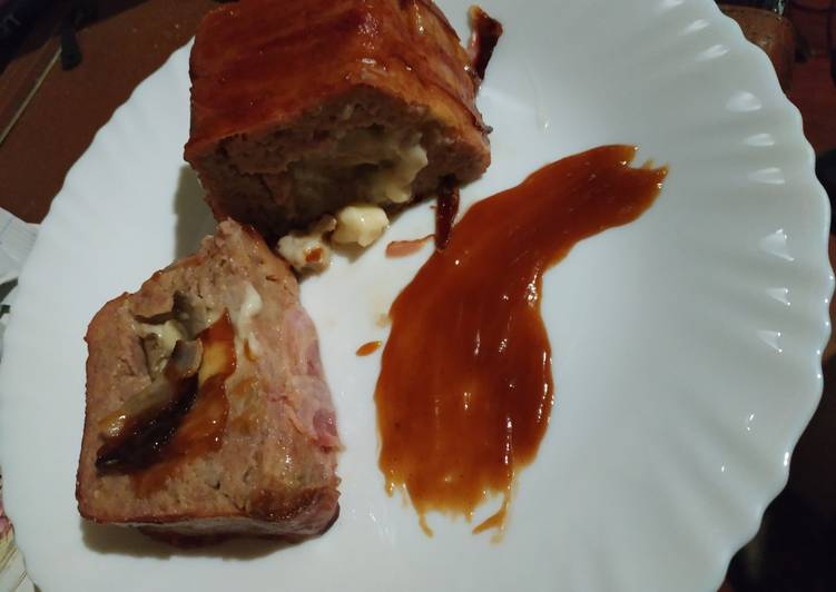 Pastel de carne con queso y setas