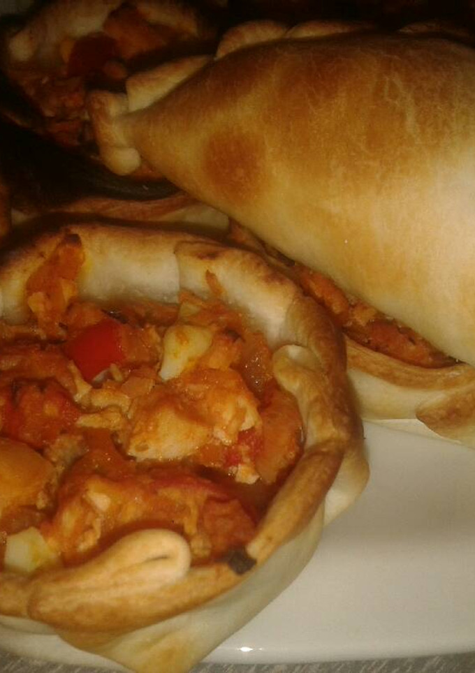 Una foto de Canastitas o empanadas de pollo