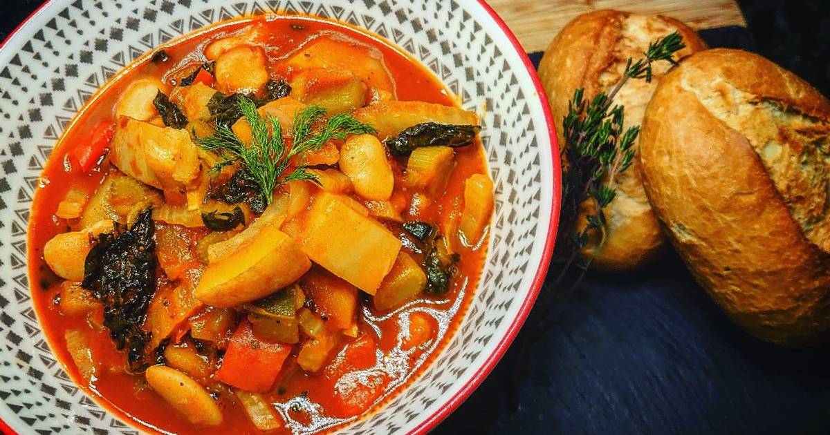 Vegan Spanish Style Potato, Butternut Squash & Butterbean stew Recipe