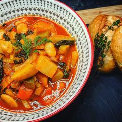 A picture of Vegan Spanish Style Potato, Butternut Squash & Butterbean stew.
