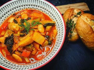 Vegan Spanish Style Potato, Butternut Squash & Butterbean stew