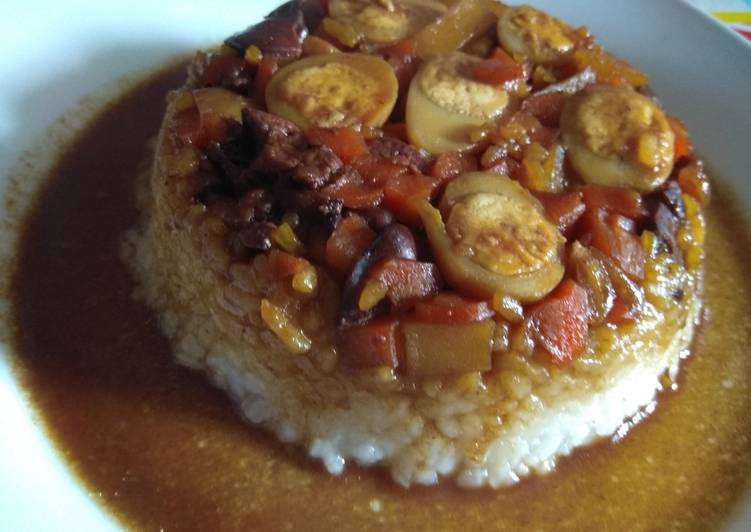Resep Nasi tim no micin Anti Gagal