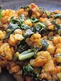 Dry Radish Veggie with Chickpea Flour: Moolya chi Peeth Perun Bhaji