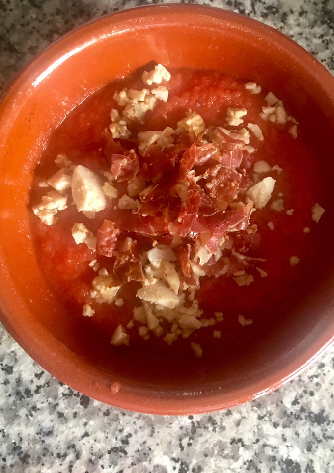 Una foto de Salmorejo de tomate y zanahoria en Thermomix