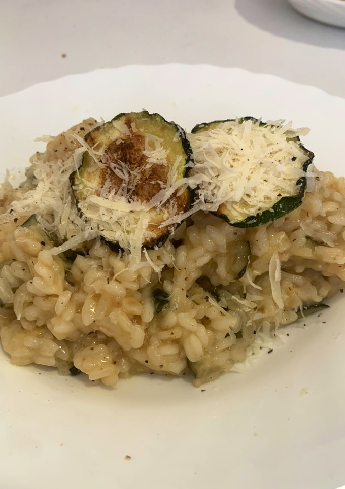 Una foto de Risotto de calabacín a mi manera