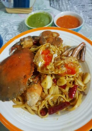 รูปของ สปาเก็ตตี้ครีมชีสปูไข่ดอง