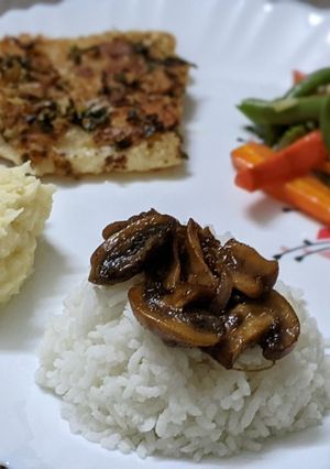 A picture of Grilled fish with lemon coriander butter.