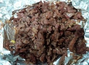 Hình của món Bò nướng giấy bạc siêu nhanh.