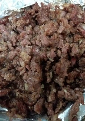 Hình của món Bò nướng giấy bạc siêu nhanh.