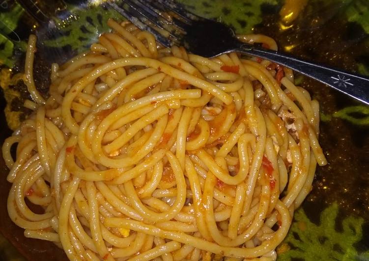 Cara Gampang Menyiapkan Spagheti Goreng Rica Rica, Sempurna