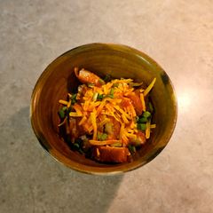 A picture of Cottage cheese buffalo chicken bowl.