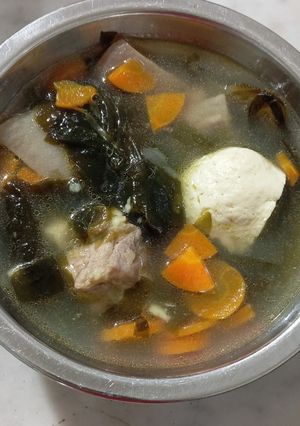 Foto resep Sup rumput laut Korea (miyeok guk)