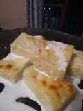 Cuadrados de sémola con crema y Gouda