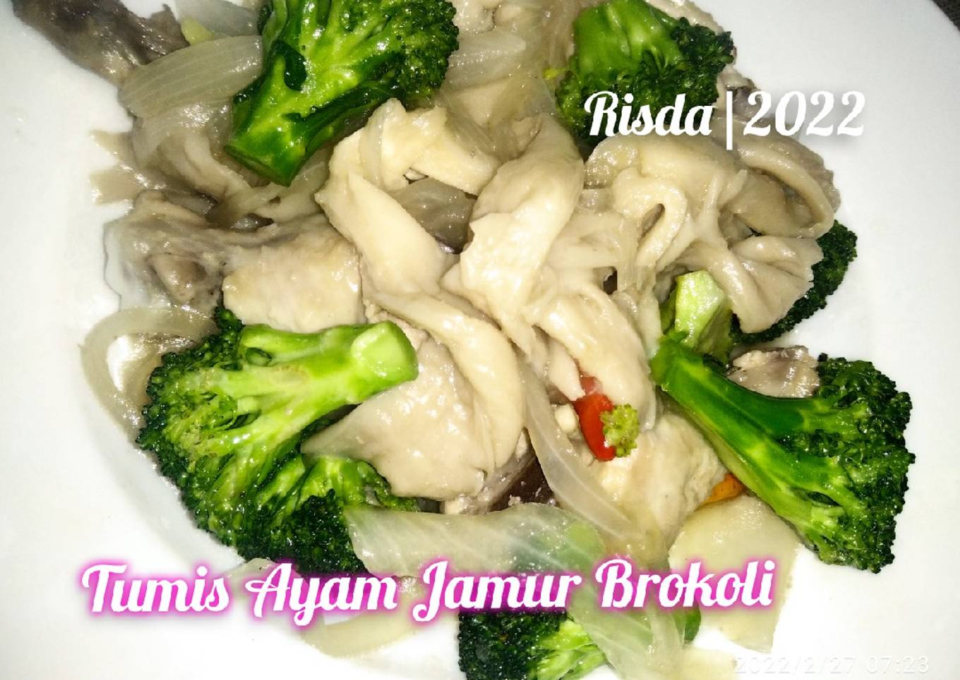 Tumis Ayam Jamur Brokoli