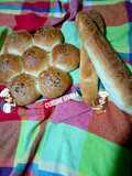 خبز الباڨيت والوردة 🥖🥖🥖🥖