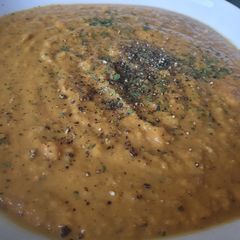 A picture of Sweet Potato and Lentil Soup.
