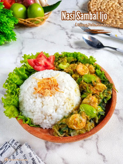 Foto resep Nasi Sambal Ijo (Udang,Pete,Kemangi)