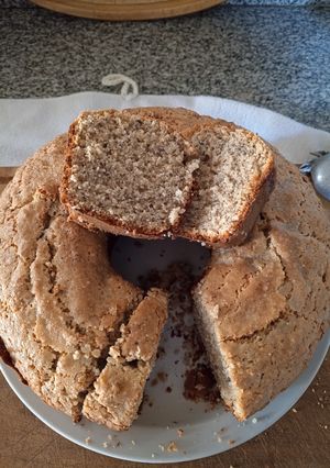 Una foto de Budín de banana y semillas