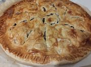 Une photo de tourte aux oignons