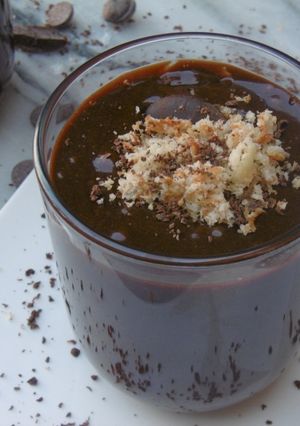 A picture of Chocolate mousse after dinner dessert.