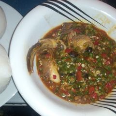 A picture of Okra soup (quick fix).