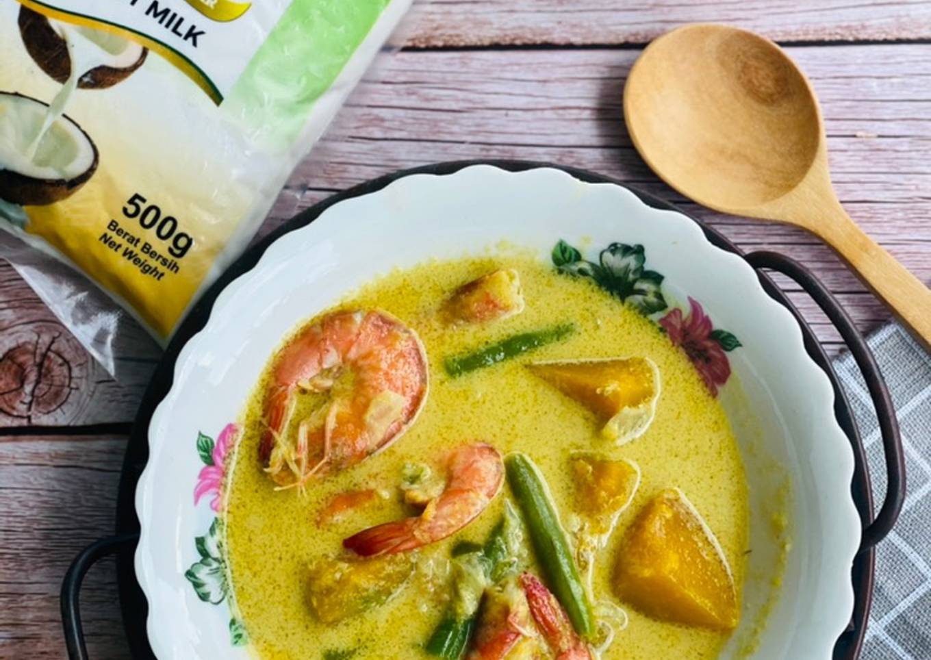 Masak Lemak Labu dengan Udang