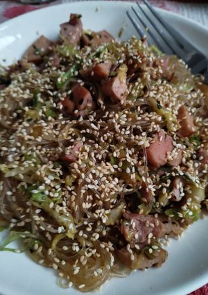 Una foto de Fideos de arroz, vermicheli