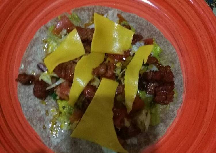 Cetogénica: taco de chorizo fresco y queso americano