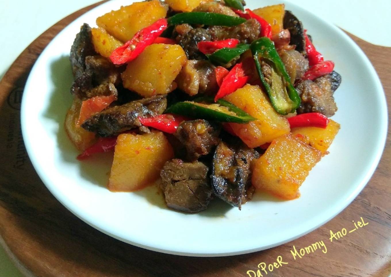 Sambal Goreng Kentang Ati Ampela (Bumbu Dasar Merah)
