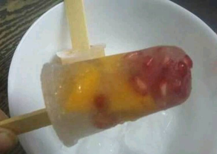 Recipe of Perfect Fruit coconut popsicle