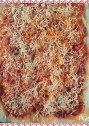 Foto resep Pizza panggang saus bolognese
