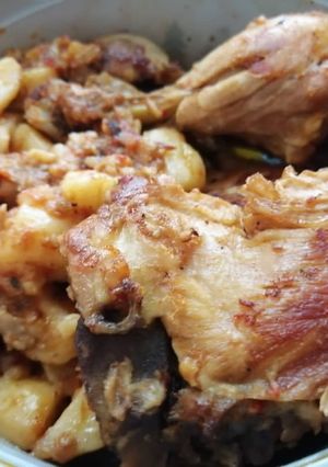 Una foto de Pollo asado a la provenzal