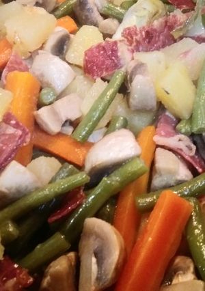 Una foto de Menestra de verduras al vapor