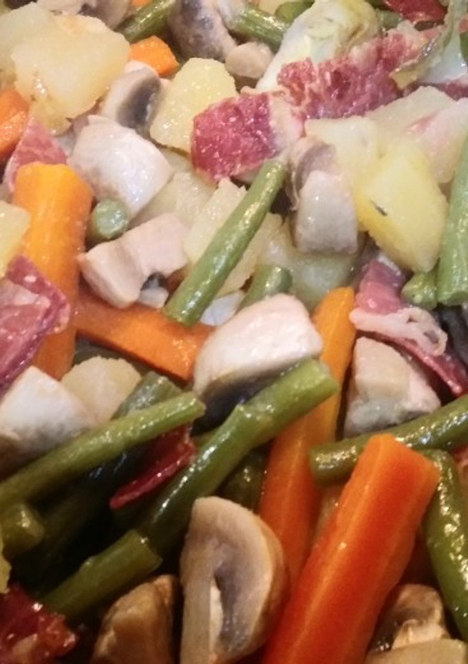 Una foto de Menestra de verduras al vapor