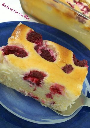 Foto principal de Tarta de queso con frambuesas