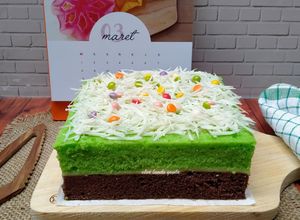 Foto resep Bolu kukus pandan coklat keju