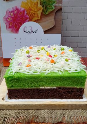Foto resep Bolu kukus pandan coklat keju