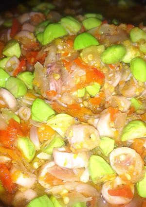 Foto resep Sambel cumi asin pete
