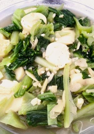 Gambar Sawi Pahit & Egg Tofu
