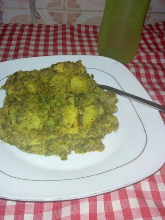 Easy Way Make Sweet potato porriage with bitter leaf,curry leaf and scent leaf the  Makes Drooling Can spoil the tongue