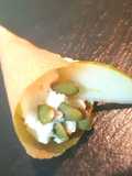 Conos con espuma de queso idiazabal