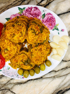 عکسی از دستور لوبیا پلو با گوشت بوقلمون
