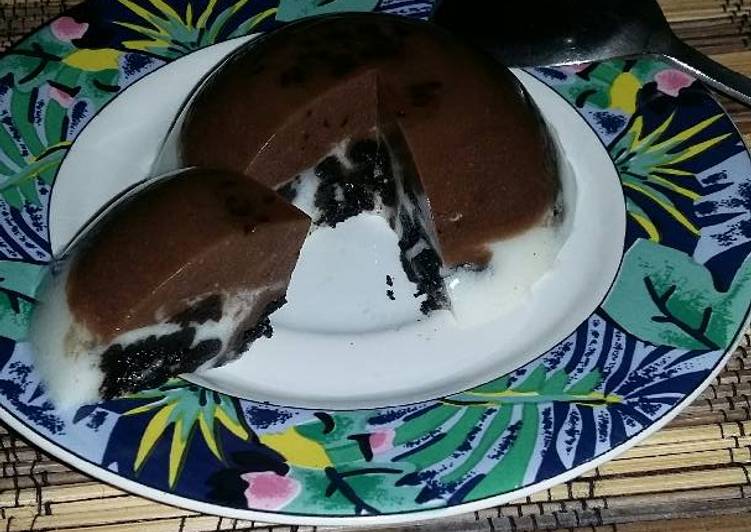 Cara Musim Dingin saat makan malamPuding Oreo Milo